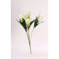 Generic Artificial Flowers Bunch Bouquet Of Daffodil Tulip Flowers For Home Decoration (White, Material:Silk, Polyester)
