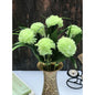 Generic Artificial Flowers Bunch Bouquet Of 6 Chrysanthemum Flowers For Home Decoration (Green, Material:Silk, Polyester)