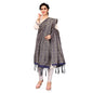 Generic Women's Silk Pure weaving Work Duppatta (Navy Blue, Length: 2-2.3 Mtrs)