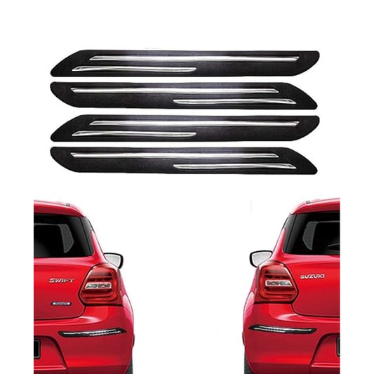Generic Set Of 4 Universal Car Bumper Protector Guard (Black)