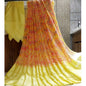 Generic Women's Satin Patta Printed Saree With Unstitched Blouse (Yellow)