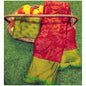 Generic Women's Viscose Rayon Printed Saree With Unstitched Blouse (Pink)