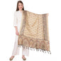 Generic Women's Art Silk Printed Dupatta (Gold, Length: 2.25 to 2.50 Mtr)
