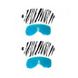 Generic Striped Printed Polyester Eyemasks (Black and white)