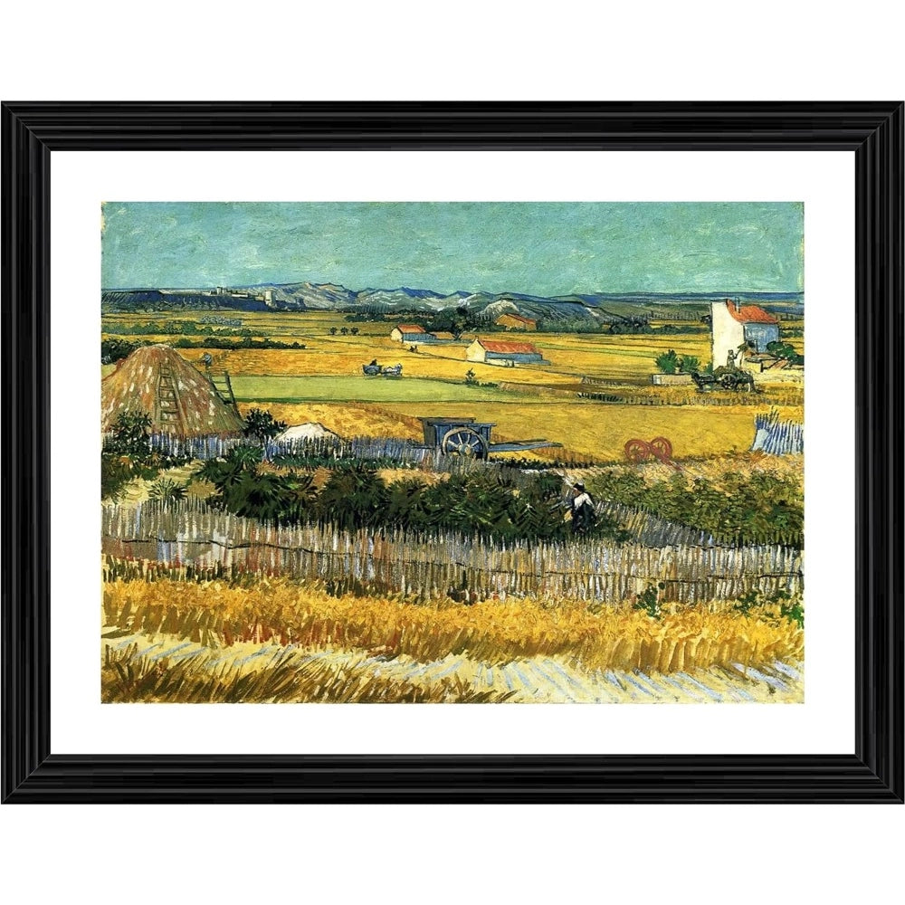 Generic The Harvest 1888 Painting With Wood Photo Frame (Multicolor)