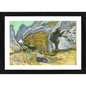 Generic Ravine with a Small Stream 1889 Painting With Wood Photo Frame (Multicolor)