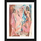 Generic The Ladies of Avignon 1907 Painting With Wood Photo Frame (Multicolor)