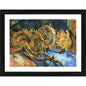 Generic Sunflowers Gone to Seed 1888 Painting With Wood Photo Frame (Multicolor)