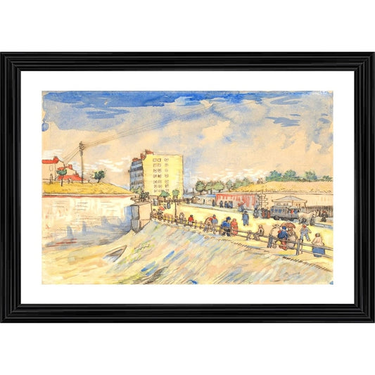 Generic Gate in the Paris Ramparts 1887 Painting With Wood Photo Frame (Multicolor)