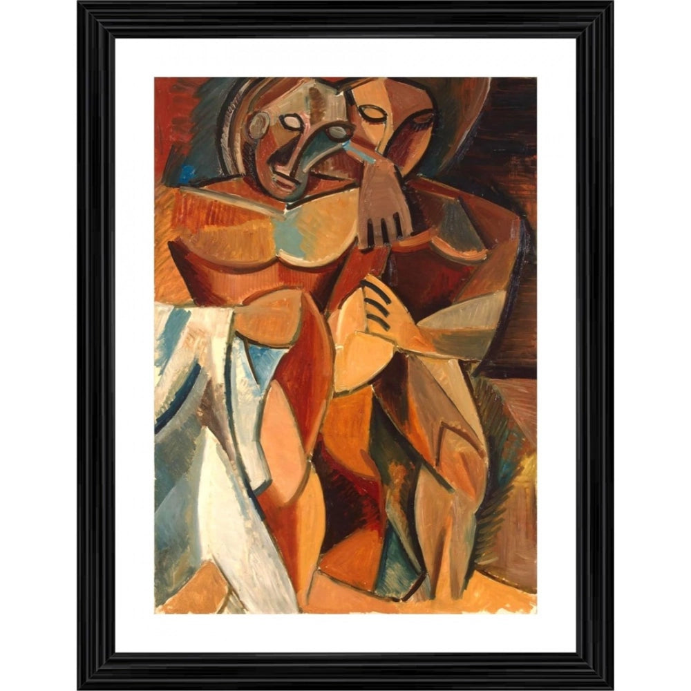 Generic Friendship 1908 Painting With Wood Photo Frame (Multicolor)