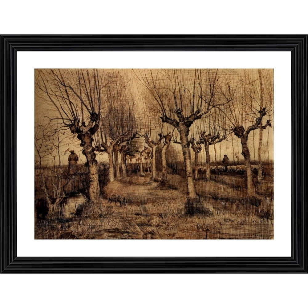 Generic Pollard Birches 1884 Painting With Wood Photo Frame (Multicolor)