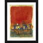 Generic Red Landscape 1964 Painting With Wood Photo Frame (Multicolor)