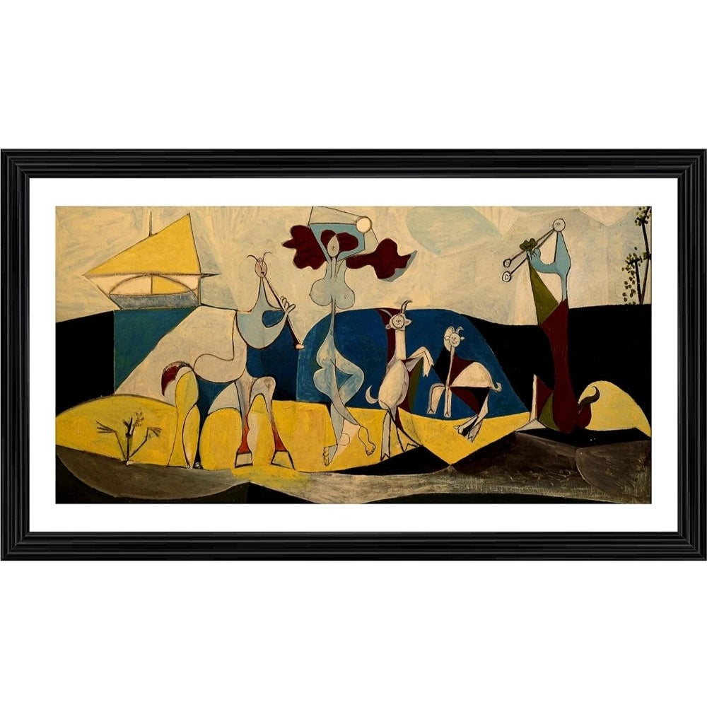 Generic Joie De Vivire Joy of Living 1946 Painting With Wood Photo Frame (Multicolor)