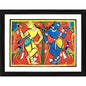 Generic Krishna Balram Painting With Wood Photo Frame (Multicolor)