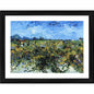 Generic The Green Vineyard 1888 Painting With Wood Photo Frame (Multicolor)