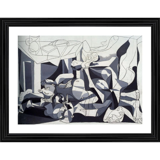 Generic The Charnel House 1945 Painting With Wood Photo Frame (Multicolor)