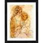 Generic Mother and Child 1922 Painting With Wood Photo Frame (Multicolor)