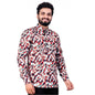 Generic Men's Cotton Blended Printed Full Sleeve Shortkurta (Multicolor)