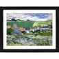 Generic View of Auvers 1890 Painting With Wood Photo Frame (Multicolor)