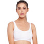 Enamor SB06 Women's Cotton Low Impact Non-Padded, Non-Wired, High-Coverage Bra (White)