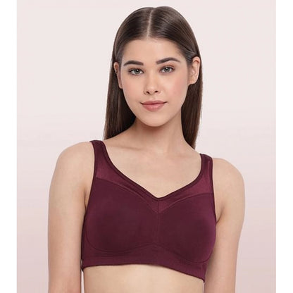 Enamor A112 Women's Cotton Full Support Bra (GrapeWine)