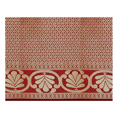 Generic Women's Jacquard Woven Saree With Unstitched Blouse 5.5Mtr (Black)