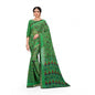 Generic Women's Georgette Floral Print Saree With Unstitched Blouse 5.5Mtr (Green)