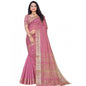 Generic Women's Silk Blend Woven Saree With Unstitched Blouse 5.5Mtr (Pink)