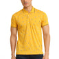 Generic Men's Casual Cotton Printed Polo Neck Half Sleeve T-Shirt (Mustard)