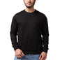 Generic Men's Casual Cotton Printed Round Neck Full Sleeve Sweat T-Shirt (Black)