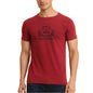 Generic Men's Casual Cotton Printed Round Neck Half Sleeve T-Shirt (Maroon)