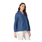 Generic Women's Denim Solid Long Sleeves Top (Blue)