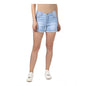 Generic Women's Denim Solid Buttoned Shorts (Blue)