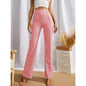Generic Women's Polyester Solid Regular Fit Pant (Peach)