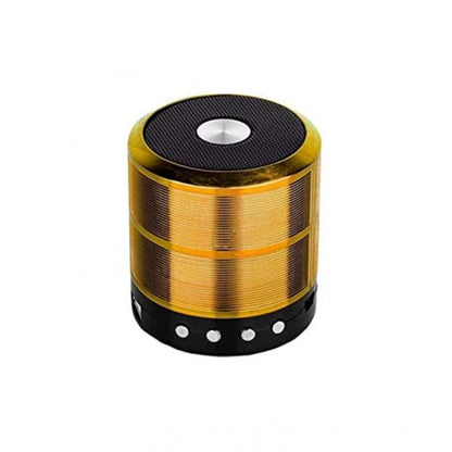 Generic Plastic Rubber Wireless WS887 Bluetooth Speaker (Gold)