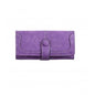Generic Women's Faux Leather Medium Snap Button Wallet (Purple)