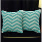 Generic Cotton Handcrafted Pit Loom Cushion Cover 16x16 Inch Pack of 2 (Sea Green)