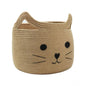 Cotton Large Storage Cat Basket 15x11 Inch Pack of 1 (Beige)