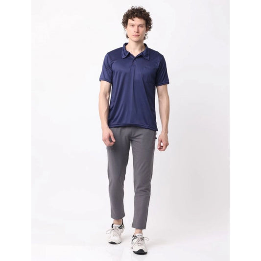 Generic Pack of 2 Men's Casual Cotton Blend Solid Short Sleeve Tshirts (Multicolor)