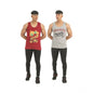 Generic Pack of 2 Men's Casual Cotton Printed Sleeveless Sleeve Tshirts (Multicolor)