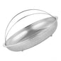 Generic Steel Basket Plate Household Food Steamer Stainless Steel Handle (Silver)