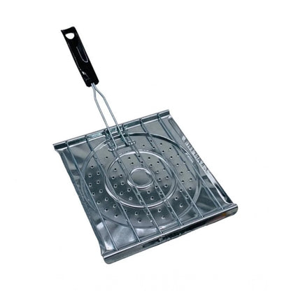 Generic Steel Toaster Grill with Foldable Handle Easy to Stainless Steel (Black)