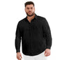 Generic Mens Casual Cotton Solid Full Sleeve Shirt (Black)