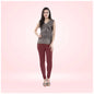Generic Women's Cotton Blended Solid Churidar leggings (Maroon)