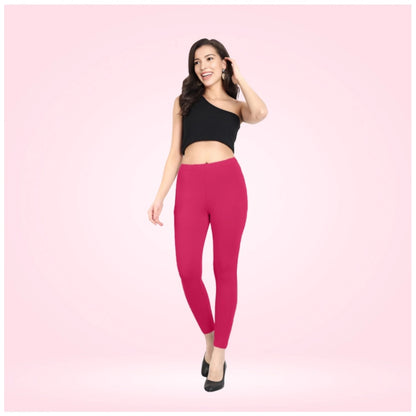 Generic Women's Cotton Blended Solid Ankle legging (Rani)