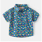 Generic Boy's Cotton Blend Printed Short Sleeve Shirt (MultiColor)