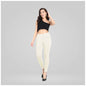 Generic Women's Cotton Blended Solid Ankle legging (Off White)