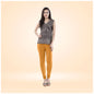 Generic Women's Cotton Blended Solid Churidar leggings (Mustard Yellow)