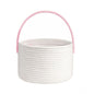 Generic Cotton Bucket Inch Pack of 1 Storage Basket For Clothes (White)