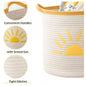 Generic Cotton Sun Basket Pack of 1 Storage Basket For Clothes (White)